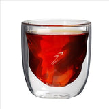 Borosilicate double Wall Twisty Glass, Insulated transparent glass, Whiskey, Cocktail Glasses, Lightweight, Dishwasher Safe, Luxury Gift Set - Transparent - 200 ml, Pack of 1