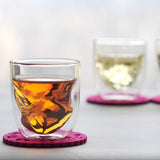 Borosilicate double Wall Twisty Glass, Insulated transparent glass, Whiskey, Cocktail Glasses, Lightweight, Dishwasher Safe, Luxury Gift Set - Transparent - 200 ml, Pack of 1