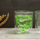 Borosilicate double Wall Twisty Glass, Insulated transparent glass, Whiskey, Cocktail Glasses, Lightweight, Dishwasher Safe, Luxury Gift Set - Transparent - 200 ml, Pack of 1