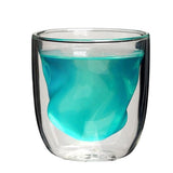 Borosilicate double Wall Twisty Glass, Insulated transparent glass, Whiskey, Cocktail Glasses, Lightweight, Dishwasher Safe, Luxury Gift Set - Transparent - 200 ml, Pack of 1