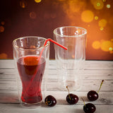 Borosilicate Double Wall Party Glass, Insulated Drinking Glasses, Mugs, Coffee Mugs or Tea Cups, Water Glasses, Juice,Milk,Lightweight Glass, Transparent - 350 ml - Pack of 1