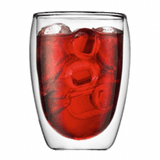 Borosilicate Double Wall  Round Glass, Insulated Drinking Glasses, Mugs, Coffee Mugs or Tea Cups, Water Glasses, Juice,Milk,Lightweight Glass, Transparent - 300 ml - Pack of 2