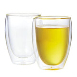 Borosilicate Double Wall  Round Glass, Insulated Drinking Glasses, Mugs, Coffee Mugs or Tea Cups, Water Glasses, Juice,Milk,Lightweight Glass, Transparent - 300 ml - Pack of 2