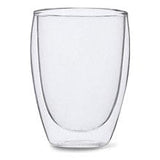 Borosilicate Double Wall  Round Glass, Insulated Drinking Glasses, Mugs, Coffee Mugs or Tea Cups, Water Glasses, Juice,Milk,Lightweight Glass, Transparent - 300 ml - Pack of 2