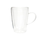 Borosilicate Double Walled Bonita Glass Coffee Cups with Handle for Coffee & Tea, Cappuccino Mug, Drinking Glasses Insulated Glass Mugs, Dishwasher Microwave Safe Transparent- 300ml, Pack of 1