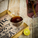 Double Wall Glass Sassy Glass Cup (300 ml) (Pack of 4)