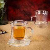 Double Wall Glass Passion Mugs (180 ml) (Pack of 4)
