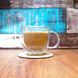 Borosilicate Cuppa Double Walled Glass Tea, Coffee Mug with Handle, Glasses Cappuccino Mug, Cup,Drinking Glasses for Coffee & Tea, Insulated Glass, Microwave Safe-Transparent- 150ml, Pack of 2