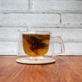 Borosilicate Double Walled Coniq Glass Coffee Mug with Handle,Glasses Cappuccino Mug, Cup, Drinking Glasses for Coffee & Tea, Insulated Glass Mugs, Microwave Safe-Transparent- 150ml, Pack of 1