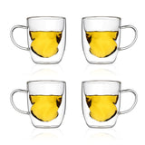 Borosilicate double Wall Twisty Glass mug, Insulated glass, Cup, Mug, Whiskey, Cocktail Glasses, Lightweight, Dishwasher Safe, Luxury Gift Set for Men or Women, Transparent - 200 ml, Pack of 1