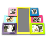 Multicolor 6 Photo & Mirror Picture Frame