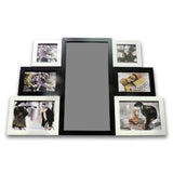 6 Photos with Mirror Frame - Black & White - EZ Life