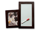 1 Photo Holder cum Magnetic White Board Frame Planner - Coffee Brown - EZ Life