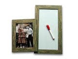Photo Holder with Magnetic White Board Planner Picture Frame (Rustic Green)