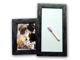 Photo Holder with Magnetic White Board Planner Picture Frame (Vintage Gray)