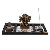 5 Faced Lord Ganesh with 2 Tea Lights and Tray Set - EZ Life