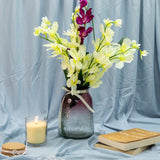 Xclusive Chromatic Magenta Gradiating Bud Glass Vase