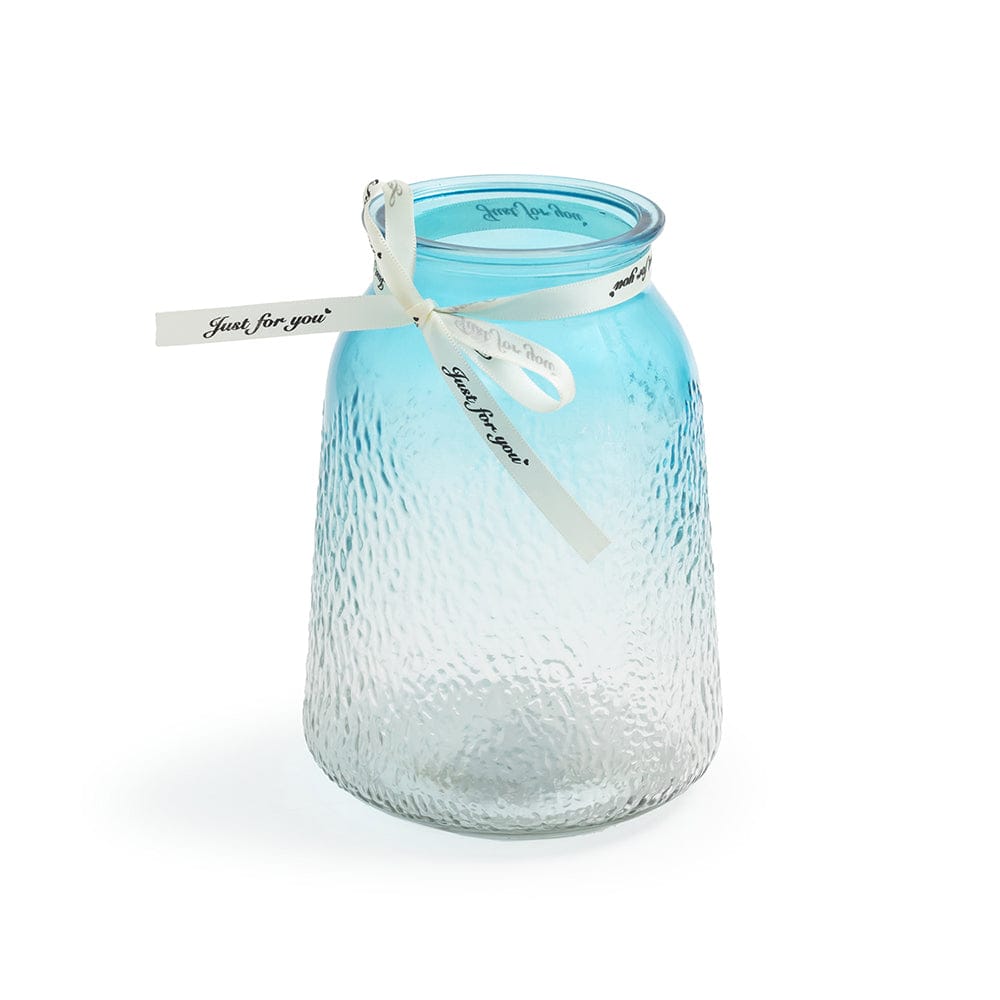 Xclusive Chromatic Arctic Blue Gradiating Bud Glass Vase