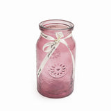 Xclusive Transparent Magenta Swig Bottle Style Glass Vase