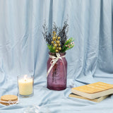 Xclusive Transparent Magenta Swig Bottle Style Glass Vase