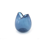 Xclusive Modern Twisty Blue Moroccan Glass Vase
