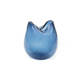 Xclusive Modern Twisty Blue Moroccan Glass Vase