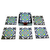 6 Coasters with Holder Set - Ethic Motif - EZ Life