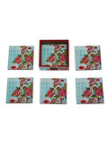 6 Coasters with Holder Set - Vintage Floral - EZ Life