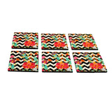 6 Coasters with Holder Set - Zig Zag Blossom - EZ Life