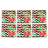 6 Coasters with Holder Set - Zig Zag Blossom - EZ Life