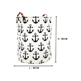 Anchors White Laundry Basket