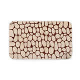 Elegance 2-Tone Brown-Beige Floor + Bath Mat - Flannel Embossed (L-80 x W-50 cms)
