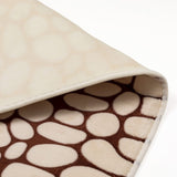 Elegance 2-Tone Brown-Beige Floor + Bath Mat - Flannel Embossed (L-80 x W-50 cms)