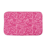 Elegance 2-Tone Blush Pink Floor + Bath Mat - Pheonix Tail (L-80 x W-50 cms)