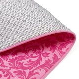 Elegance 2-Tone Blush Pink Floor + Bath Mat - Pheonix Tail (L-80 x W-50 cms)