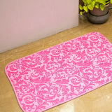 Elegance 2-Tone Blush Pink Floor + Bath Mat - Pheonix Tail (L-80 x W-50 cms)