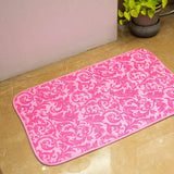 Elegance 2-Tone Blush Pink Floor + Bath Mat - Pheonix Tail (L-80 x W-50 cms)