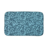Elegance 2-Tone Turquoise Floor + Bath Mat - Pheonix Tail (L-80 x W-50 cms)