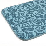 Elegance 2-Tone Turquoise Floor + Bath Mat - Pheonix Tail (L-80 x W-50 cms)
