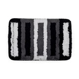 Elegance Simple Life Brown Tri-Color Floor + Bath Mat (L-60 x W-40 cms)