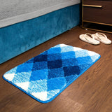 Elegance Pearl Blues Yarn Floor + Bath Mat (L-60 x W-40 cms)