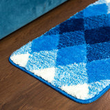 Elegance Pearl Blues Yarn Floor + Bath Mat (L-60 x W-40 cms)