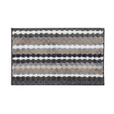 Elegance Microfibre Grays Stripes Floor + Bath Mat (L-80 x W-50 cms)