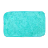 Luxe Cashmere Aquamarine 3 Piece Bathroom Mats Set (L-80 x W-50 cms)
