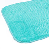Luxe Cashmere Aquamarine 3 Piece Bathroom Mats Set (L-80 x W-50 cms)