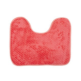 Luxe Cashmere Coral Pink 3 Piece Bathroom Mats Set (L-80 x W-50 cms)