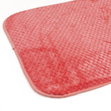 Luxe Cashmere Coral Pink 3 Piece Bathroom Mats Set (L-80 x W-50 cms)