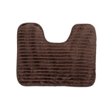 Luxe Brown High Stripes 3 Piece Bathroom Mats Set (L-80 x W-50 cms)