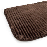 Luxe Brown High Stripes 3 Piece Bathroom Mats Set (L-80 x W-50 cms)