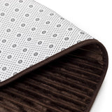 Luxe Brown High Stripes 3 Piece Bathroom Mats Set (L-80 x W-50 cms)